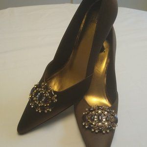 Stuart Weitzman Bronze Cocktail Pumps